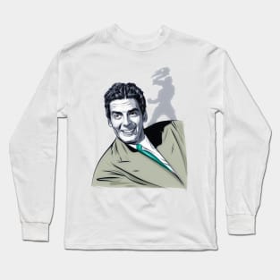 Victor Mature - An illustration by Paul Cemmick Long Sleeve T-Shirt